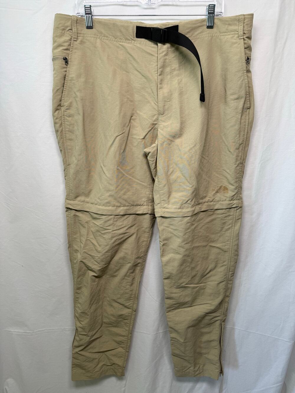 The North Face Men's Khaki Convertible Hiking Pants, Size 38/32